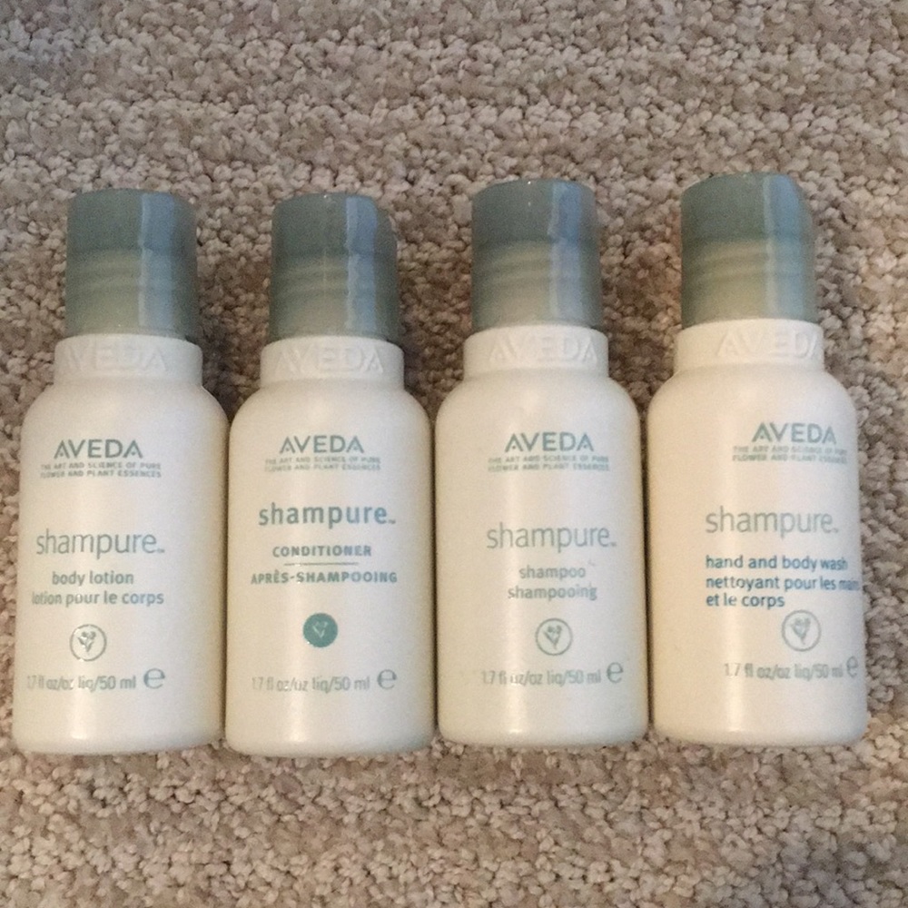 Aveda travel set , shampoo, condition and more